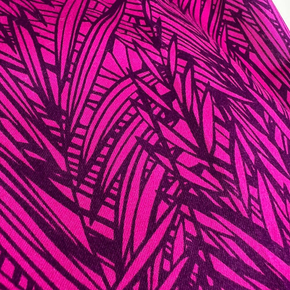 Coldwater Creek Size 16 Natural Fit Crop Capri Pants Pink Purple Floral Summer - Picture 4 of 7